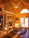 Jim Barna log home, livingroom