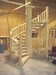 Handcrafted log staircase